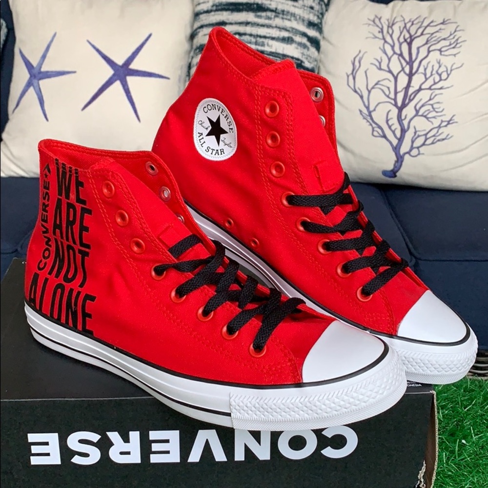 Converse CTAS Hi enamel red/black/white men’s - Picture 2 of 16